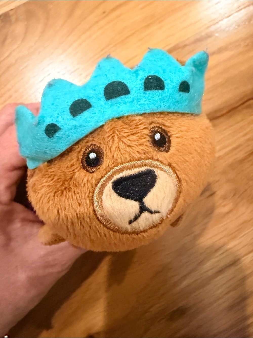 Plush Brown Bear Toy with Blue Crown | Statue of Liberty